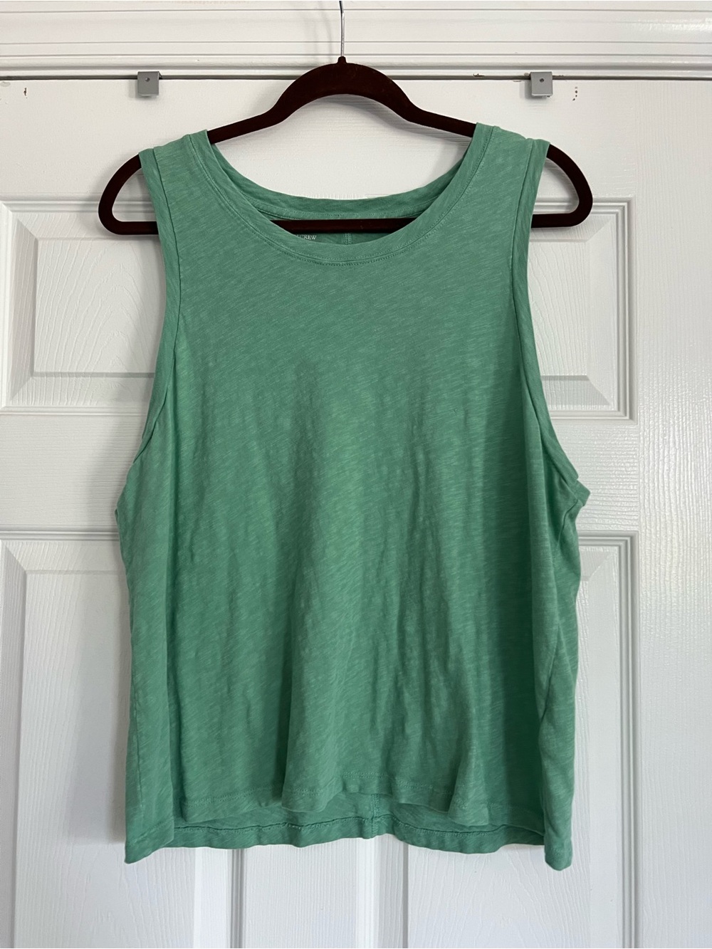 J. Crew Seafoam Green Sleeveless Linen Tank